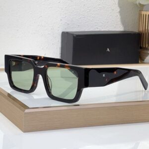 Square Sunglasses For Womens Mens OPRB24S Retro Tortoiseshell Designer Rectangular UV400 Green Lens Travel Beach Protective Goggles