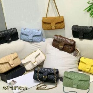 Women's Fashionable Shoulder Bag Crossbody Bag Designer Fashion Commuter Bag Solid Color Chain Handbag