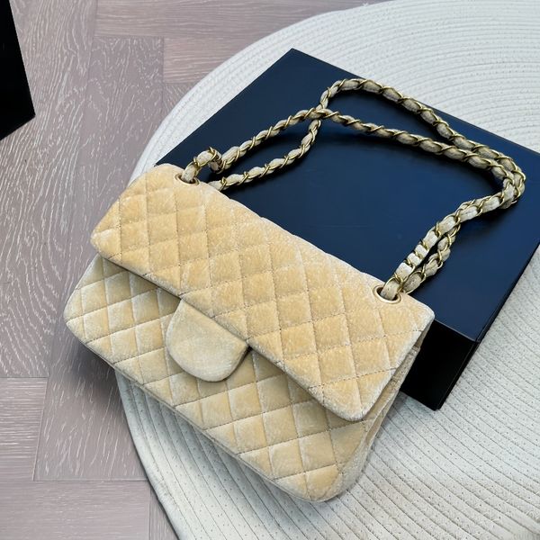 Women's bag designer velvet bag designer bag fashion vintage single shoulder chain bag high quality leather bag classic crossbody bag handbag alphabet logo party bag