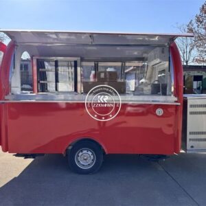 Concession Food Truck Mobile Kitchen Catering Trailer Hot Dog Cart Snack Coffee Kiosk Street Fast Food Trailer Fully Equipped