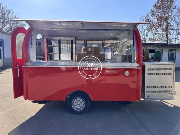 Concession Food Truck Mobile Kitchen Catering Trailer Hot Dog Cart Snack Coffee Kiosk Street Fast Food Trailer Fully Equipped