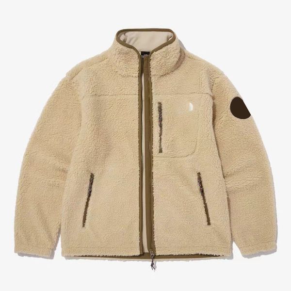 Winter Jacket Designer Lamb Coat Reversible Wear Embroidered Standing Collar Warm jacket Men Thickened Jackets Women Hoodie leather sport slim