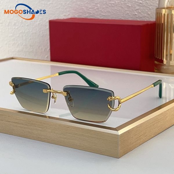 oversized polygons luxury brand designer sunglasses for women polarized cheetah glasses gradient polarized classic buff horn eyeglasses gafas de sol with box 0634