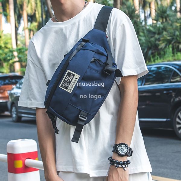 Street fashion men's chest bag shoulder bag Crossbody backpack Korean messenger bag Leisure sports riding bag