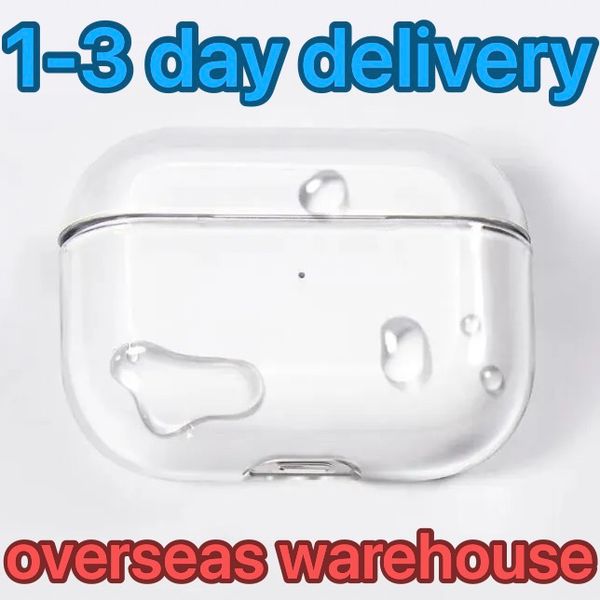 USA Stock For Apple Airpods Pro 2 2 nd Generation airpod 4 pros Headphone Accessories Solid TPU Silicone Protective Earphone Cover Wireless Charging Shockproof Case