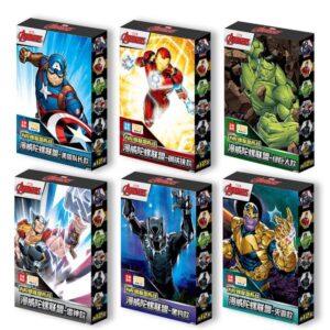 6 Styles Marvel Avengers Captain America Iron Man Style Beyblade Battle Game Beyblade Launcher 4PCS Fidget Spinner Movie Peripheral Toy Set Boys Boys Gifts