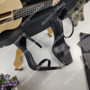 Designer high heels Sandal Slippers Women fashion patent leather metal heel Shoes Womens Luxury banquet Sandal Summer Casual Comfort Shoe