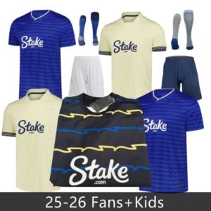25 26 BRANTHWAITE Evertoon Soccer Jerseys DANJUMA NDIAYE HARRISON MYKOLENKO DOUCOURE TARKOWSKI COLNMAN YOUNG GUEYE PICKFORD 2025 2026 football men shirt 001
