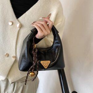 Designer Collab Retro Dumpling Shoulder Bag -Artistic Crescent-shaped Crossbody Purse, Boho Chic Versatile Carry with Free Shipping