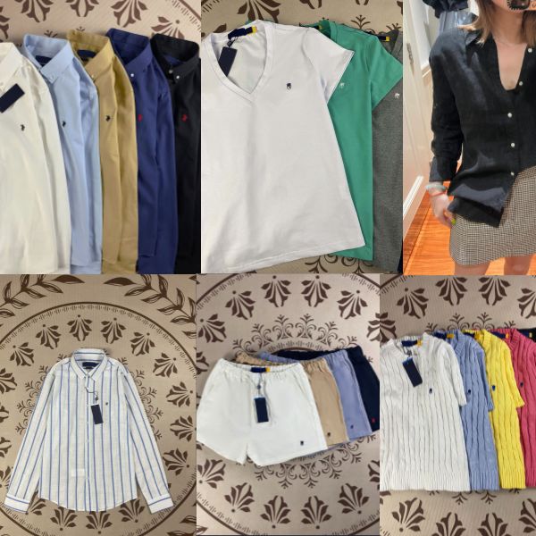 Women's T-Shirt Designer Embroidered pure cotton V-neck solid color short sleeved summer T-shirt women's American slim fit top base shirt