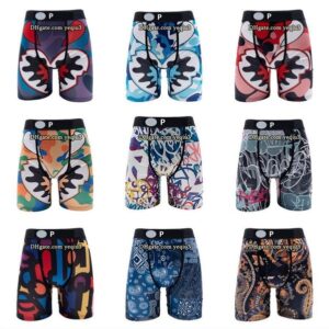 Mens Swim Trunks Boxer Shorts Wholesale Cartoon Print Quick Dry Comfortable Breathable Swimwear Elastic Fit Summer Beach Sport Underwear Style