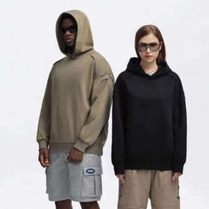 Clothing Spring and Autumn New 380g Polyester Cotton Fabric Unisex Fashion Long Sleeve Hoodie