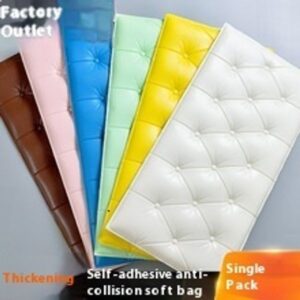 3D Wall Wallpaper Sticking Self-adhesive Waterproof, Anti-collision, Anti-fouling, Tatami Soft Bag Children's Room Bedroom Warm Background