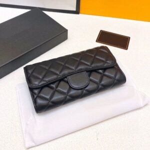 Designer CC Wallets cowhide Leather Sheepskin Wallet Classic coin purse Handbags Classic Clutch Bags Luxurys Purse Card Women Ccredit card slot Fortune bag 19cm