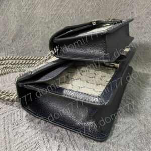 Women's Chain Shoulder Bag Messenger Bags Black/Navy 16.5cm/25cm