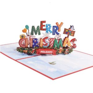 Greeting Cards Event Party Supplies Festive Home Garden 3D Anniversary Pop Up Card Red Maple Handmade Gifts Merry Christmas Cards