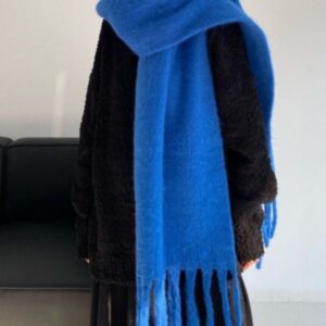 Winter high-end feeling autumn and winter new plush thick warm shawl –87092
