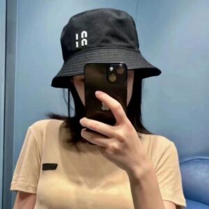 Designer Bucket Hat for Men Women Wide Brim Cap Sun Prevent Outdoor Beach Canvas Bucket Hat 02