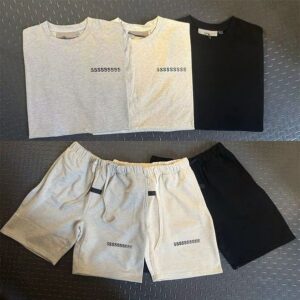 Men's Tracksuits Designer Plucked Alphabet Hip Hop Half Sleeve Trendy Brand High Street American Top
