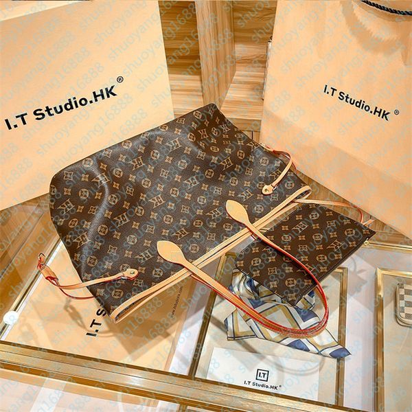 new mother and son shopping bag, super practical, can be carried on one shoulder, an essential women's bag letters grid 2pcs Ladies Tote Womens Purse Messenger
