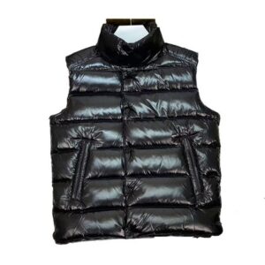 designer puffer vest mens jacket vest winter mens stand collar vest gilet luxury down jacket vest feather filled material coat graphite black white couple coat