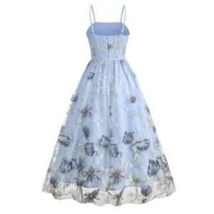042-A blue girl's dress for outdoor activities5A/top