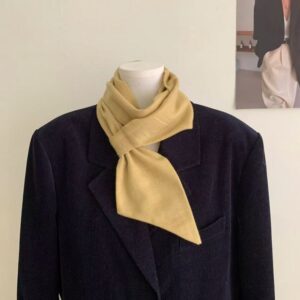 Autumn and Winter Solid Color Neck Protection Wool Blended Scarf –890047