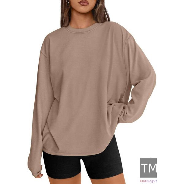 Womens Oversized Long Sleeve T Shirts 2025 Basic Crewneck Tee Fall Tops Casual Workout Y2K Clothes