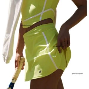 alocardio Rich Girl Brand 5A Quality Sports Tennis Dress Golf Skirt Women's Tennis Short Dress with High Waist Design With innerwear pants Reds Green