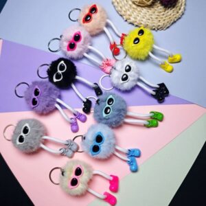 Viral Trend! Fuzzy Ball Keychain – Cool Sunglasses Plush Charm for Bags, BFF Matching Gifts