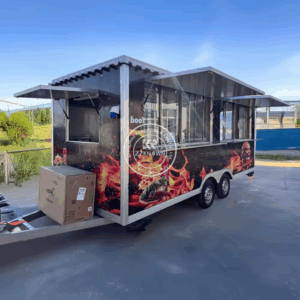 Mobile Food Trailer Concession Food Truck Street Restaurant Hot Dog Ice Cream Cart Fully Equipped Mobile Catering Truck