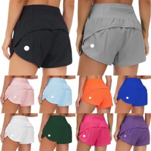 Speed up Short Women's High Waisted Running Quick Dry Athletic Workout Shorts jump close skin have ed Loose no awkward yoga Pilates Jogging shorts