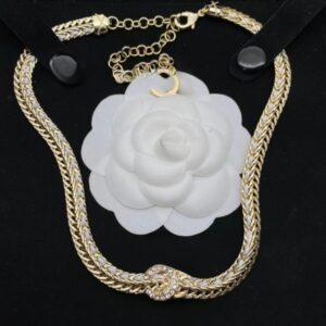 Necklaces Designer Necklaces for Men and Women Designer Black and White Leather Rope Snake Bone Classic Necklace