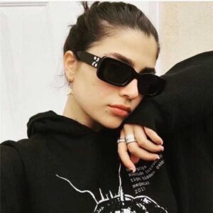 Fashion OFF W sunglasses Luxury Off new fashion trendsetter White Sunglasses narrow frame same omri016 box with logo