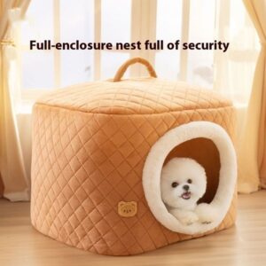 Comfortable Small Dog Kennel with Insulated Bed – Perfect for Cold Weather Use