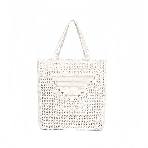 Designer Lafitee grasss Bag Beach Bag Luxury bag Summer Straw Bag Fashion Mesh Hollow Woven tote bag Black Apricot Summer Woven Bag Vacation Travel Bag Large Capacity