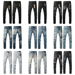 designer men and women baggy jean casual Ripped Biker Slim Straight mens ksubi denim Stacked Skinny jeans Pant