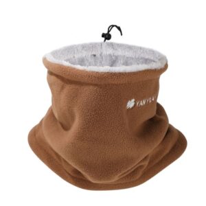 Versatile drawstring winter fleece warm scarf –846339