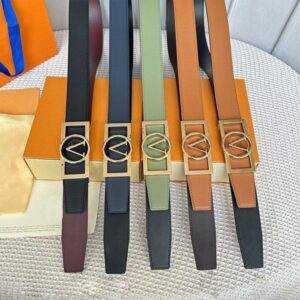 Reversible Designer Belt Womens Classic Belts width 3.5CM Genuine Leather Smooth Buckle Gold 5 Color High Quality Both Sides Available