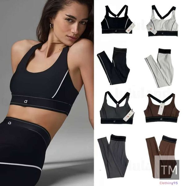 2025 5A Sports Set Yoga Bra High Waist Shorts Workout Sets Summer Fiess Comfortable Clothes Gym Suits Outfit Active Wear Hot Sell alosetly suit
