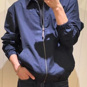 Mens Designer Bomber Jacket Small Horse Embroidery Lightweight Vintage Fit Khaki Coat Utility Style Workwear Outerwear for Streetwear Casual Comfortable Look