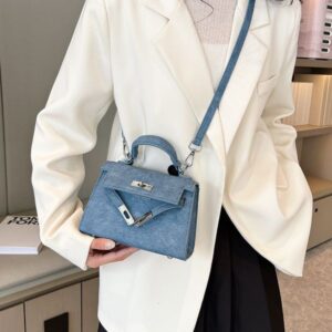 New Designer Women's PU Handbag Fashion Shoulder Crossbody High-end Small Square Bag 2025s 7293413a