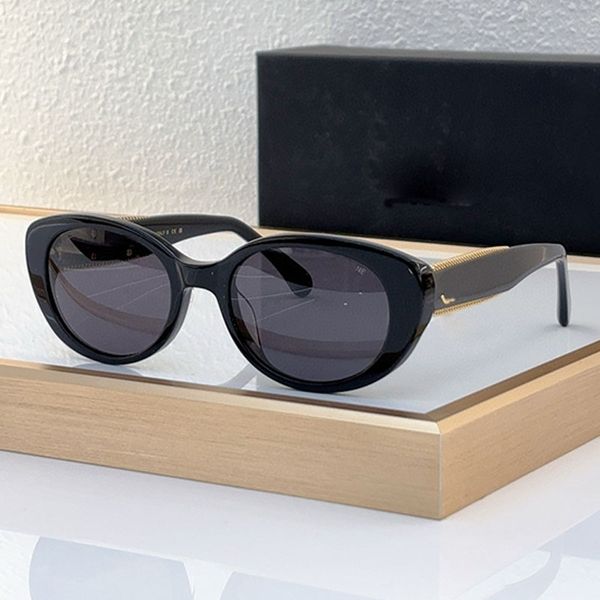 5515 Classics Cat eye Sunglasses For Women Designer Black Fashion Glasses Metal Buckle Decorative Mirror Legs Daily Wear During Vacation UV400 SUN GLASSES