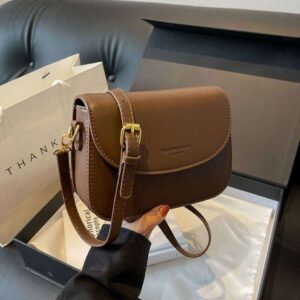 High end Texture Women's 2024 New Fashion Versatile Small Square Simplified Korean Shoulder Bag