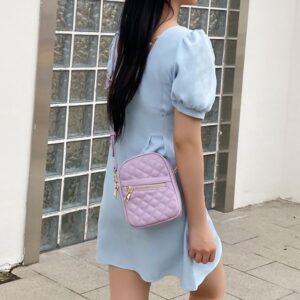 2024 New Mini Phone Fashion Trend Lingge Women's Single Cross Shoulder Small Bag free shipping