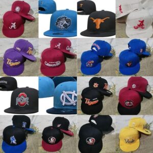 NCAA Baseball Fans Adjustable Hat – 2024 All Team Mix Color Letters A N Bone