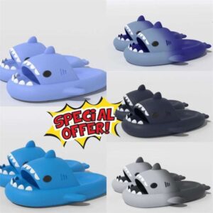 Summer sandals Beach Women Shark Slippers Men Slides Cartoon Slide Pink Blue Purple Comfortable Soft Indoor Outdoor