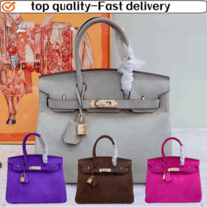 Top Quality – Velvet Leather Handbag Women's Crossbody Bag Classic with Lock Key Portable Crossbody Bag 35cm 30CM Luxury Bag