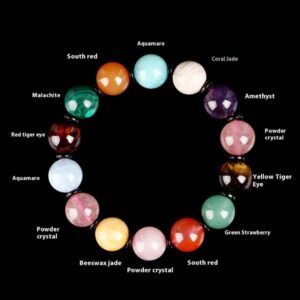 Natural Crystal Duo Bao Bracelet Colorful Crystal Strings South Red Lapis Lazuli Lucky Jewelry Couple Men and Women Gifts