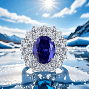 6CT 10*12 S925 sterling silver high carbon diamond cultivated sapphire Royal Blue ring finely elegant individualistic fashionable hotselling designer love ring